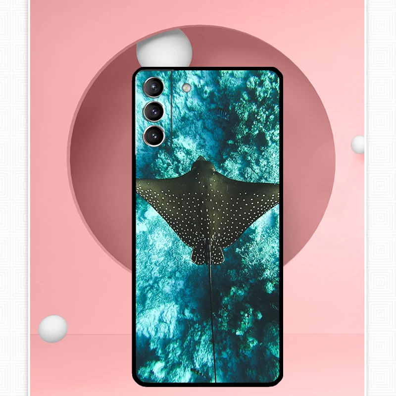 Animal Manta Ray Case For Samsung Galaxy S24 Ultra S22 Plus S20 S21 FE S8 S9 S10 Note 10 20 S23 Ultra Cover