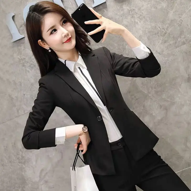 2023 New Business Suit Suit Female Work Clothes Fashion Tailored Suit Formal Wear Women\'s Spring and Summer Interview Temperamen