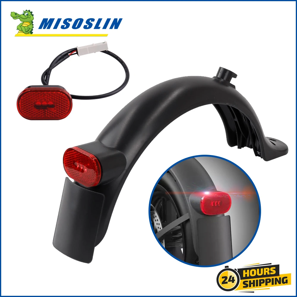 Electric Scooter Rear Mudguard Taillight for Xiaomi M365 Pro /Pro 2 Stoplight Warning Lamp Waterproof Brake Lights Fender Parts