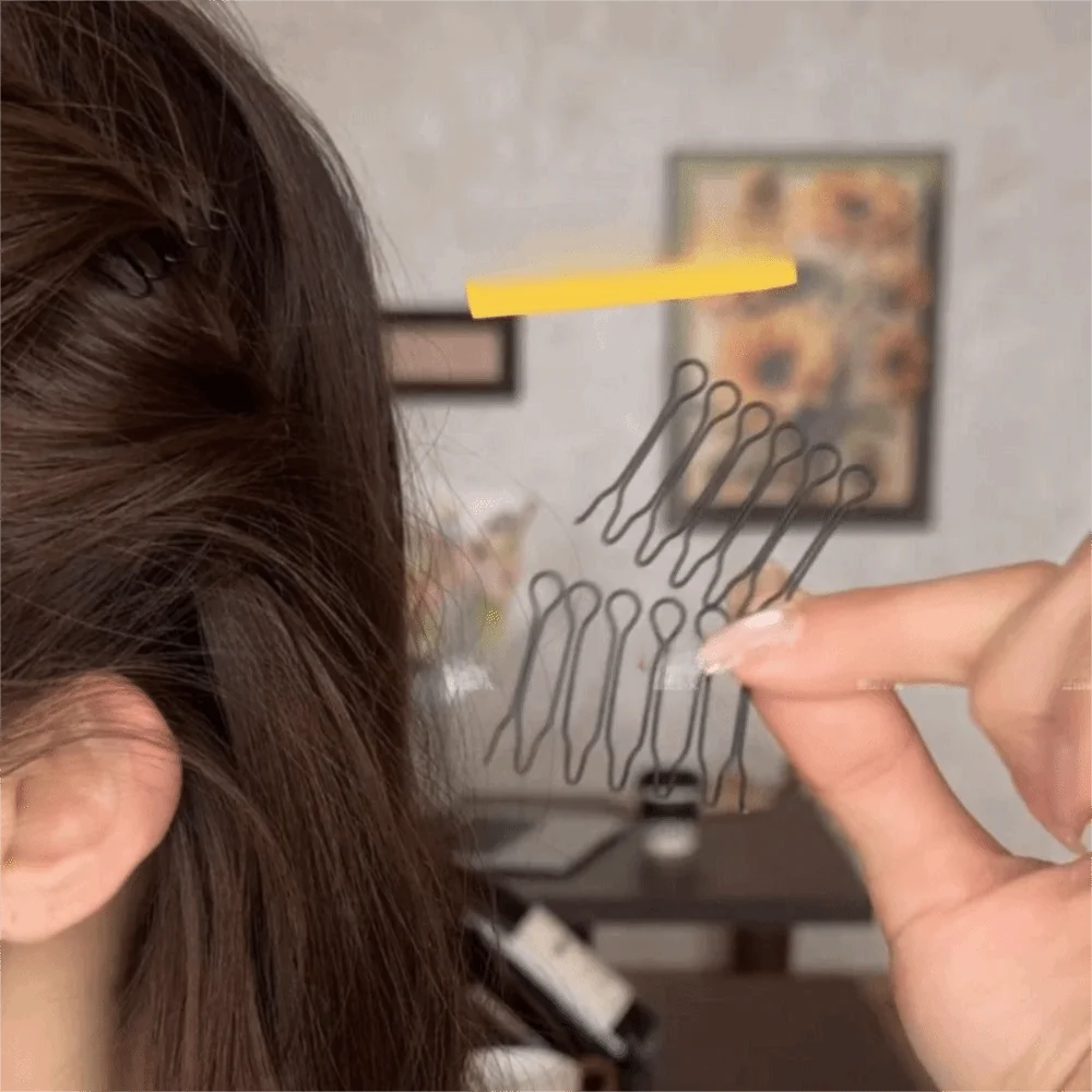 New Roll Curve Needle Invisible Hairpin Invisible Design Tiara Style Broken Hair Hairpin Bangs Fixed Insert Comb Hair Insert