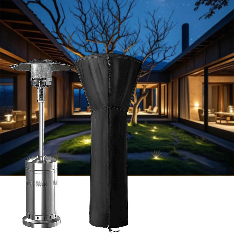 Housse de protection pour radiateur de jardin 210D, imperméable, coupe-vent, anti-poussière, universelle pour radiateur vertical extérieur