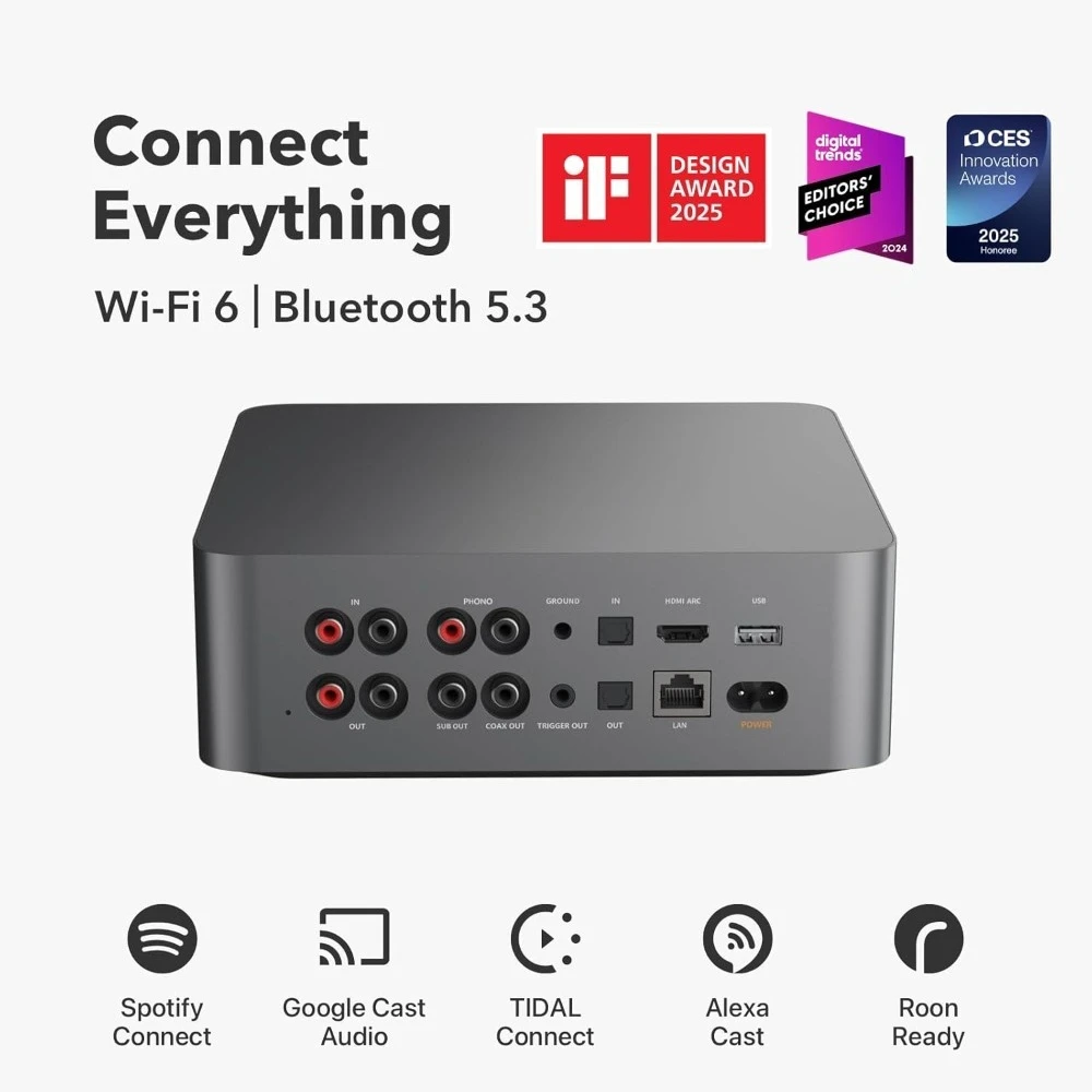 أدوات خارجية. أداة غاسل الموسيقى الفائقة ومضخم رقمي |   شاشة لمس 3.5 بوصة، متوافقة مع Google Cast&Alexa، Stream Spotify، Tidal