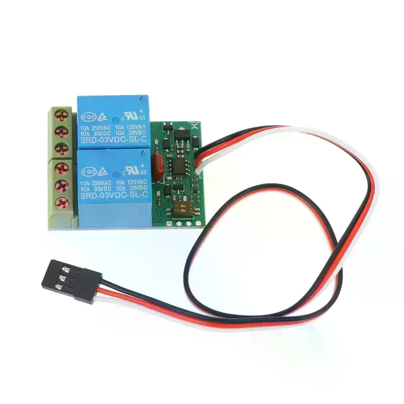 1Pcs 250V 10A Dual-channel Parallel Relay Electronic Switch For RC Models/Drones/Boats/Cars PWM Relay Module