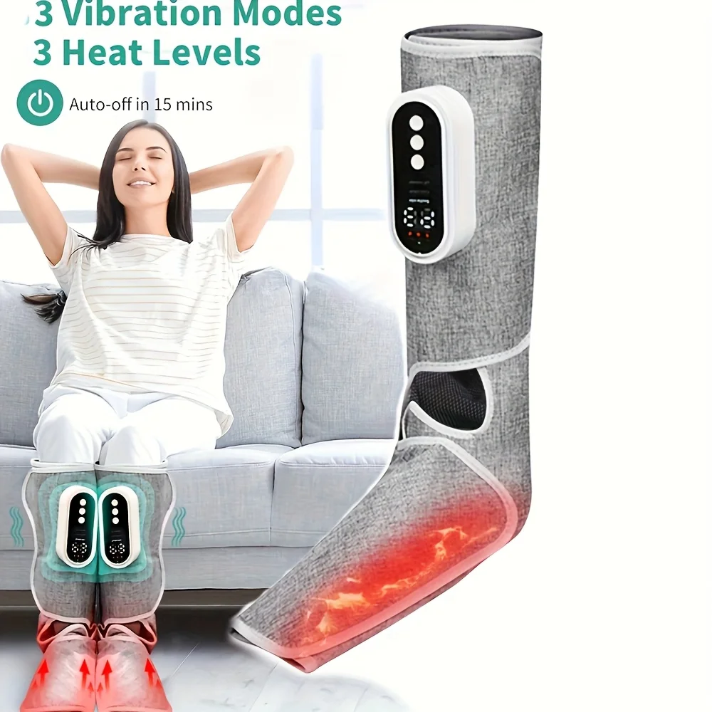LINGTENG Electric Leg and Foot Massager, Portable Rechargeable Calf Massager, Massages Both Calves and Feet at the Same Time, Includes Foot and Leg Heating, Cordless Leg Massager, Christmas, Mother's Day, and Father's Day Gift