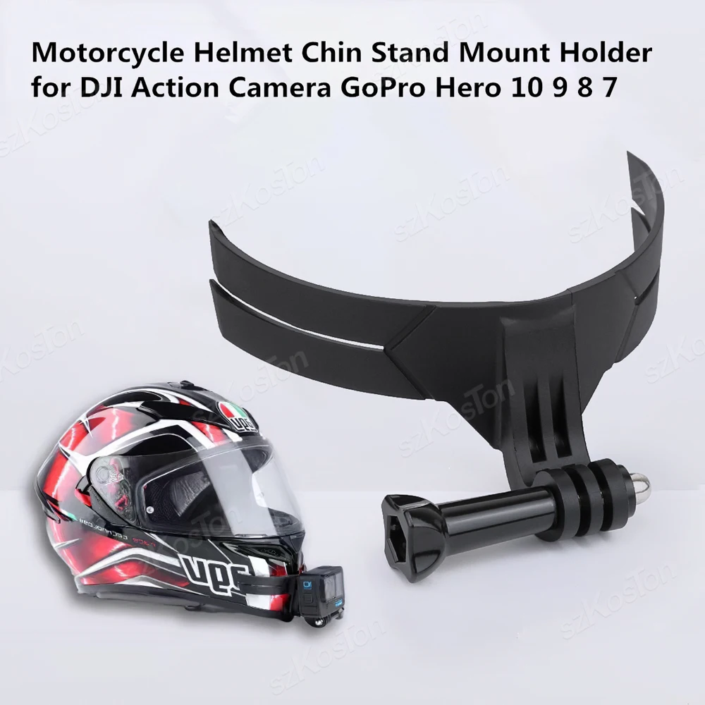 Motorcycle Helmet Chin Mount Helmet Adhesive Mount for GoPro 13 12 11 10 9 Insta360 X4 X3 DJI Osmo Action 5 Pro Camera Accessory