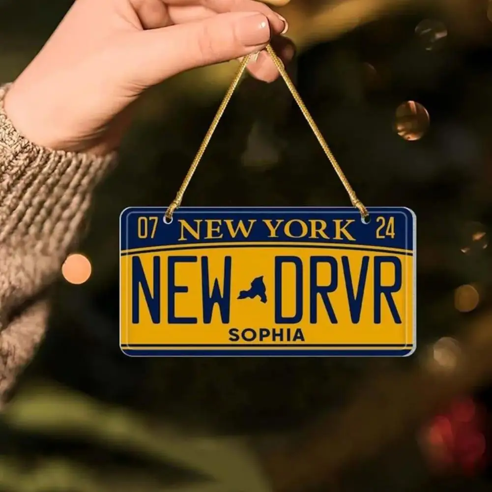 Personalized New Driver Ornament 2024 New Driver State License Christmas Tree Ornament Personalized for Friend for Drivers