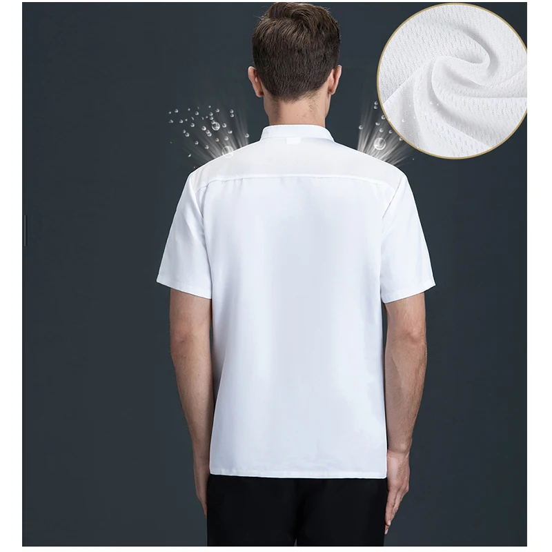 Ropa de Chef, monos de camarero, ropa de Chef, chaquetas de cocinero para hombres y mujeres, uniforme de cocina, panadería, cafetería, camarero, ropa de trabajo, restaurante