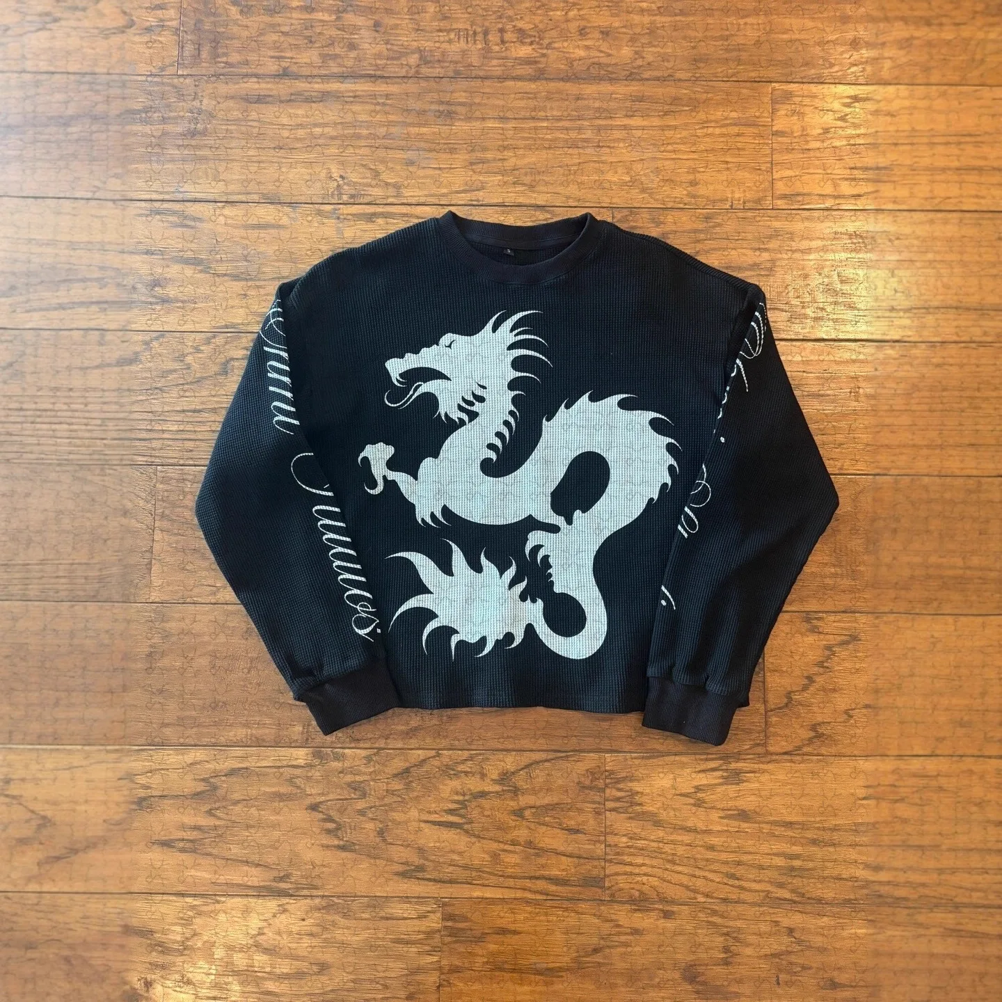 قميص Y2k Trend فضفاض بأكمام طويلة ورقبة دائرية بألوان كلاسيكية داكنة مما يخلق مظهرًا أنيقًا من النوع الثقيل #3