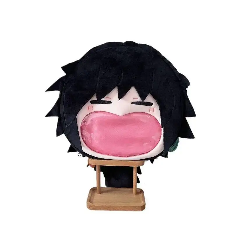 Wholesale  Tomioka Giyuu Kawaii Cosplay Lolita Girls Itbag Big Face Plush Stuffed Backpack Funny Bag Wallet Decor Fans Gift