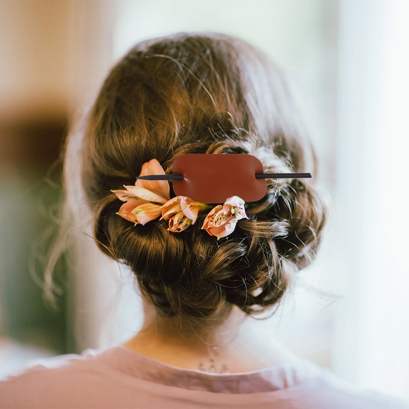 

4Pcs Wood Hairpin Stylish Bun Hair Stick Clip Lightweight Daily Party Hair Accessories Hairpin