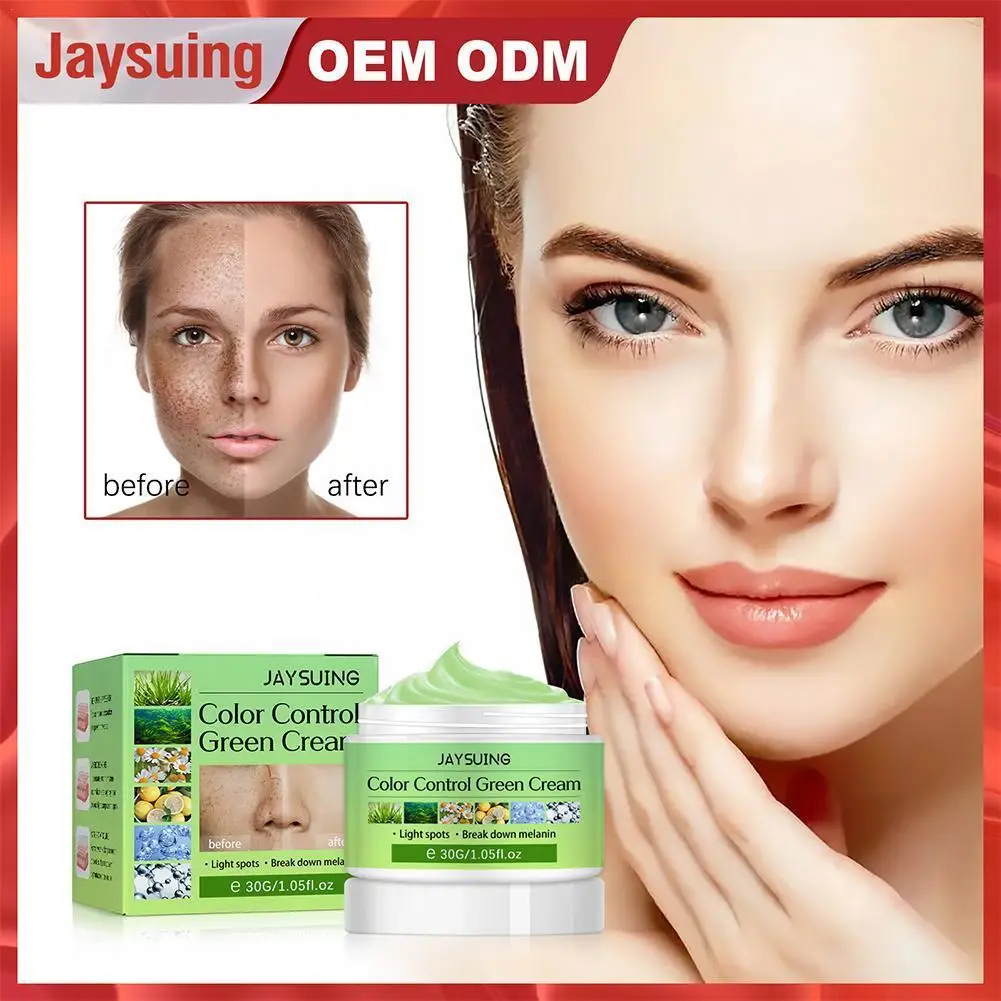 Face Color Control Light Spot Green Cream Brightening Dark Spot Lighten Skin Treatment Moisturizing For Face Care