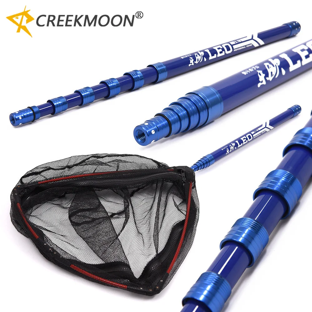 

210 см легкая телескопическая рыболовная сачка, длина позиционирования, удлиняющая ручка из алюминиевого сплава для лову рыбы большого карпа