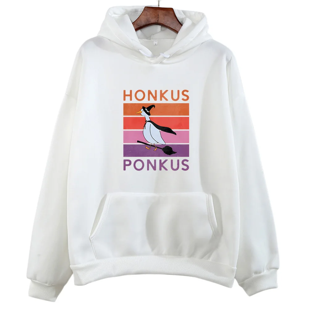 Cartoon Graphic Hoodie Honkus Ponkus Goose Print Clothes Female/male Casual Pullovers Fall Winter Comfortable Fleece Pullovers