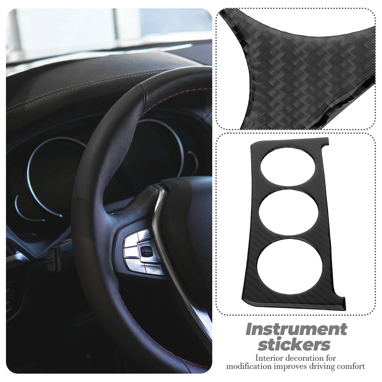 

1pcs Carbon Fiber Dashboard Cover Fit For Nissan Interior Parts Panel Trim Protector Console Decoration Car Accessories