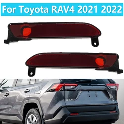 Car Rear Bumper Reflector Light For Toyota RAV4 2021 2022 Tail Stop Brake Turn Signal Fog Lamp Car Accessories Red Shell
