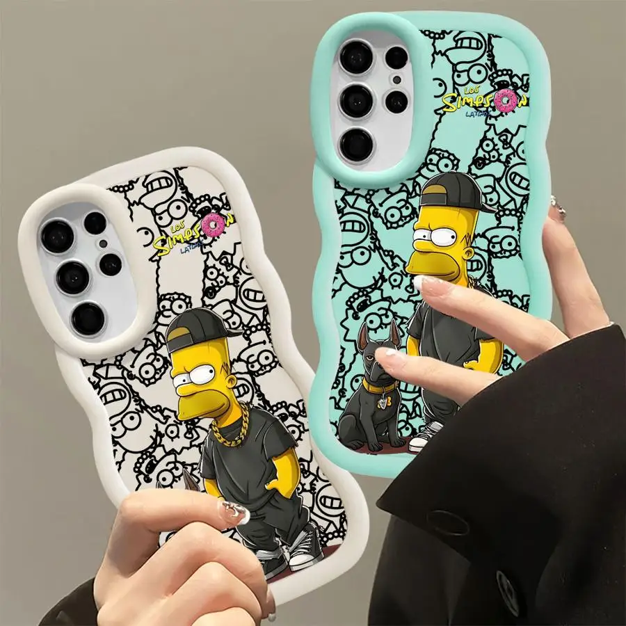 The Simpsons Cool Bart Case for Samsung Galaxy S26 S24 S25+ S23 Plus S22 Ultra S25 S24+ S21 S20 FE Soft Phone Cover