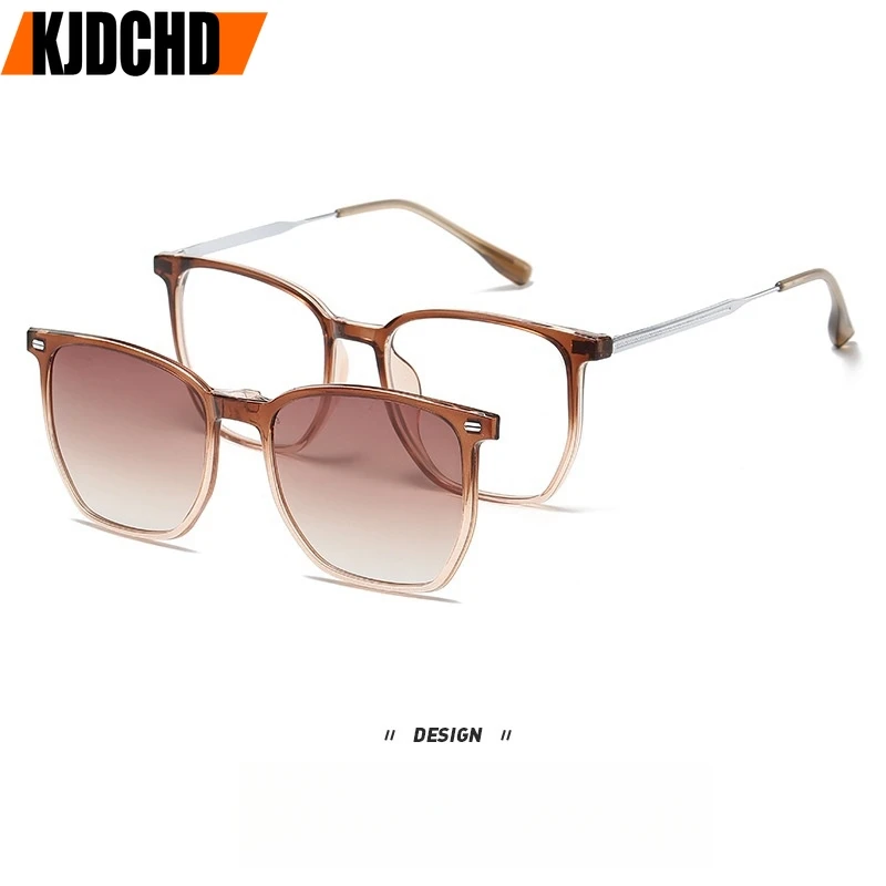 

KJDCHD модные удобные магнитные очки винтажные роскошные квадратные очки оптические очки по рецепту оправа для мужчин и женщин