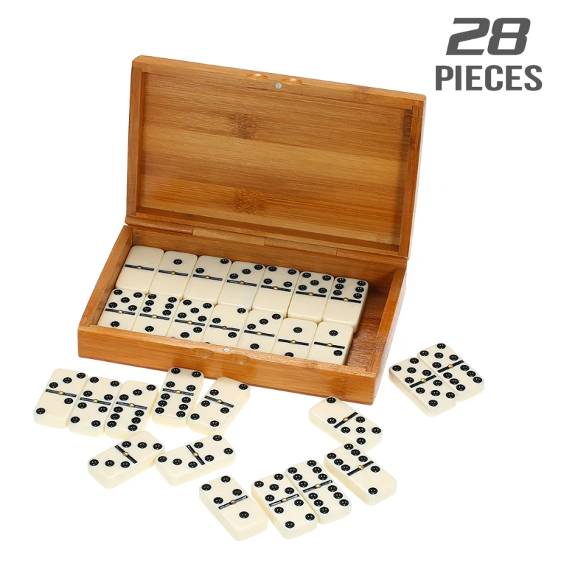 28 Pcs/Set Wooden Domino Board Games Travel Funny Table Game Domino Toys Kid Children Educational Toys For Children Gifts New