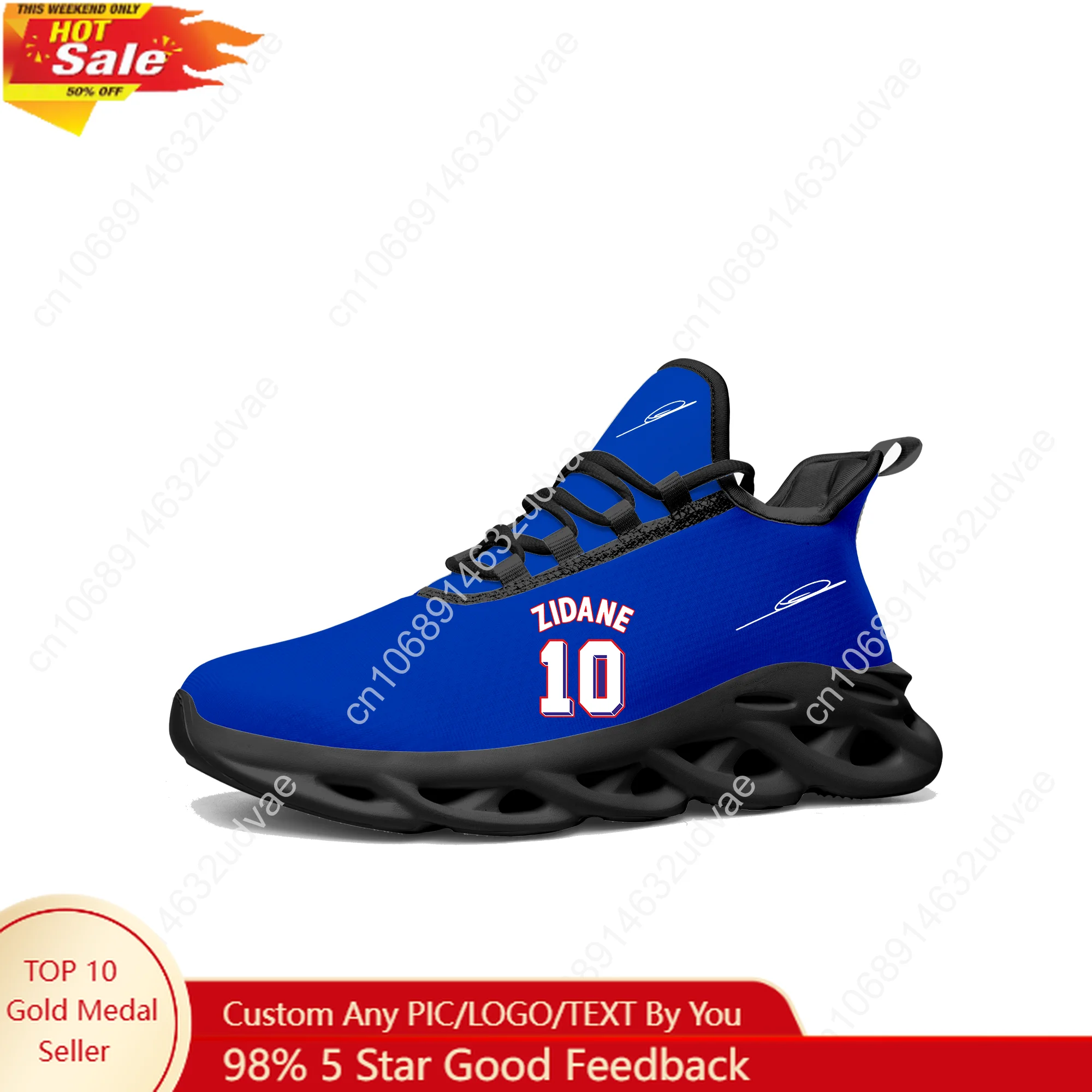 

Zidane No.10 Running Sneakers Mens Womens Sports Shoes France Soccer Star Sneaker Lace Up Mesh Footwear Tailor Made Shoe Black