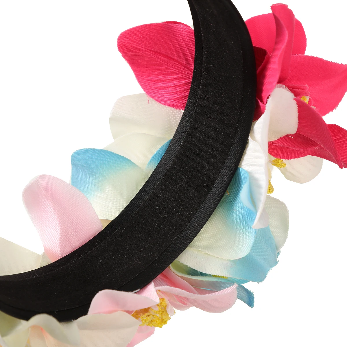 Artificial Fabric Flower Headband For Women Bridal Wedding Simulation Colorful Flower Crown Party Mexican Headdress