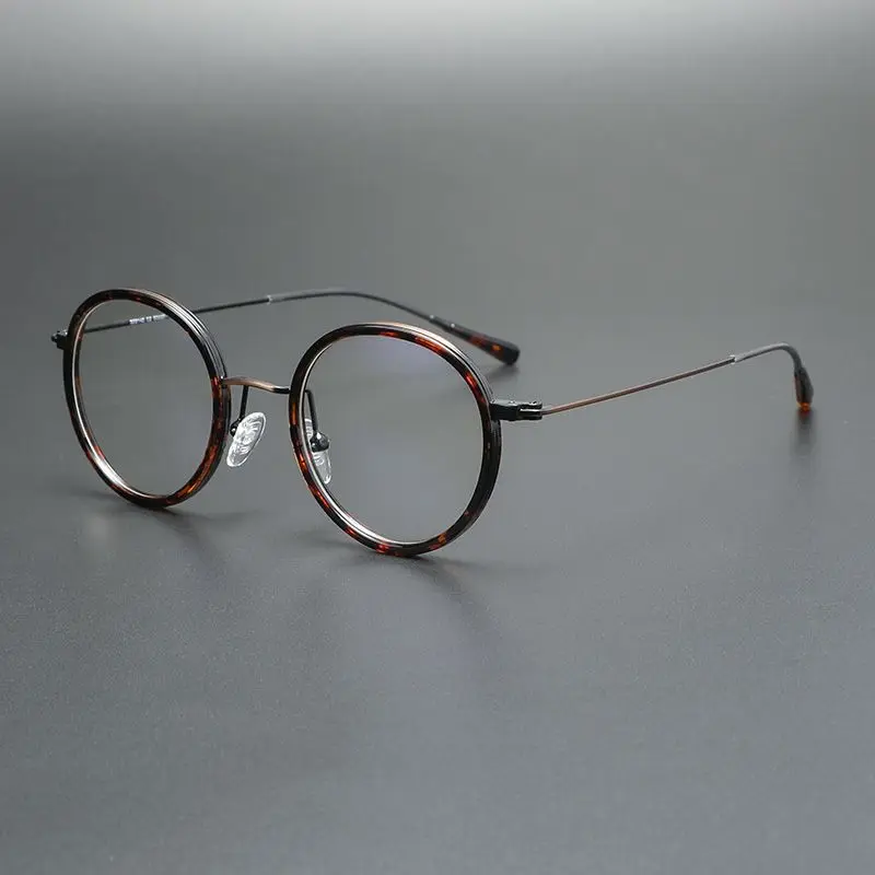 

Cubojue Tortoise Reading Glasses Male Women Small Round Eyeglasses Frame Men Anti Blue Light 0 +100 150 200 250 Diopter Vintage