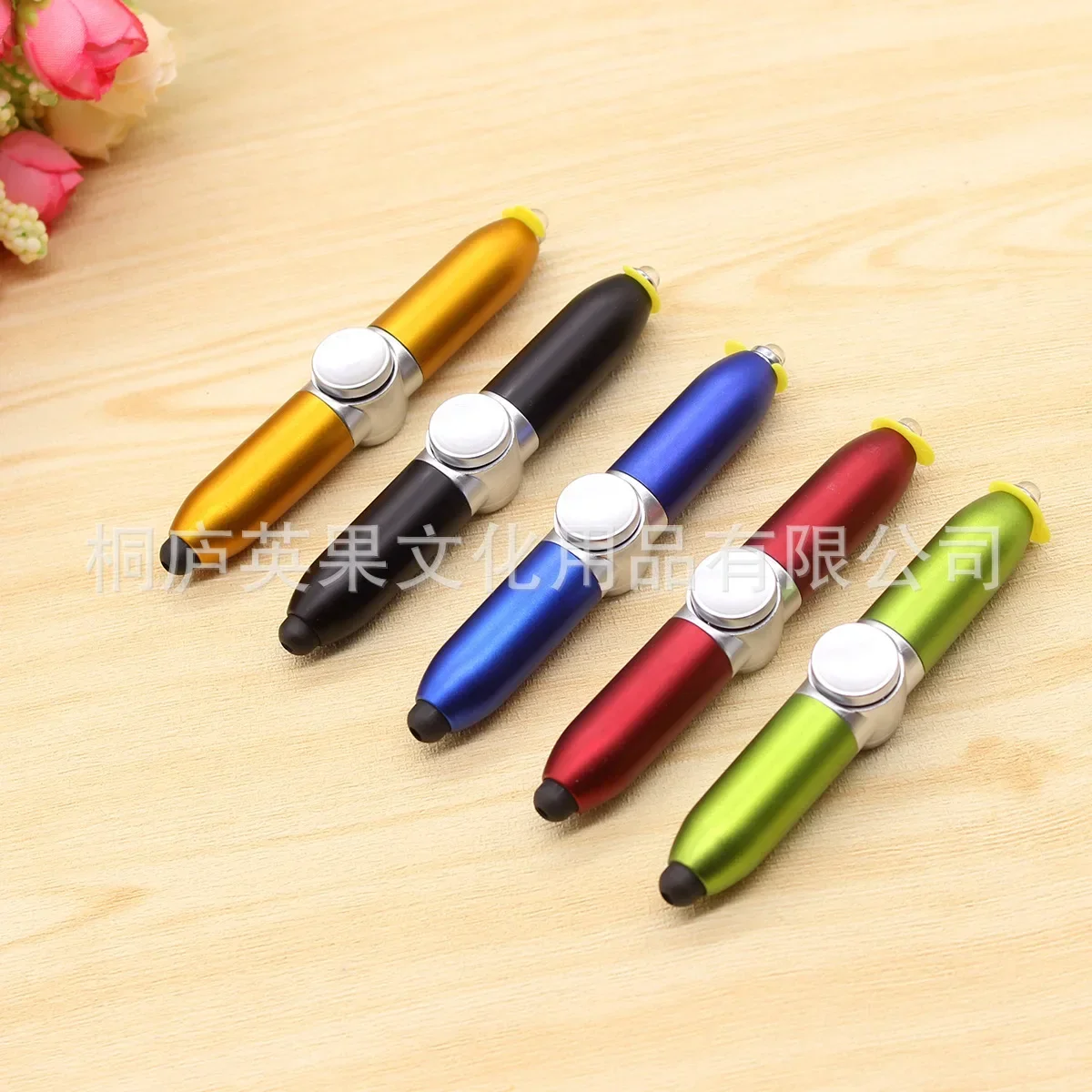 36pcs Multi Kinetic Energy Creative Fingertip Top Ballpoint Pen Decompression Puzzle Rotary LED Lamp Pen