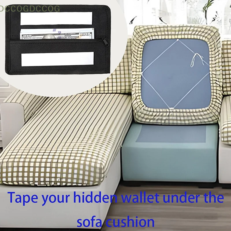 1pcs Concealed Pocket Storage Credit Card Holder Coin Pouch Cash Wallet Essential Items Such as Documents Account Books Watches