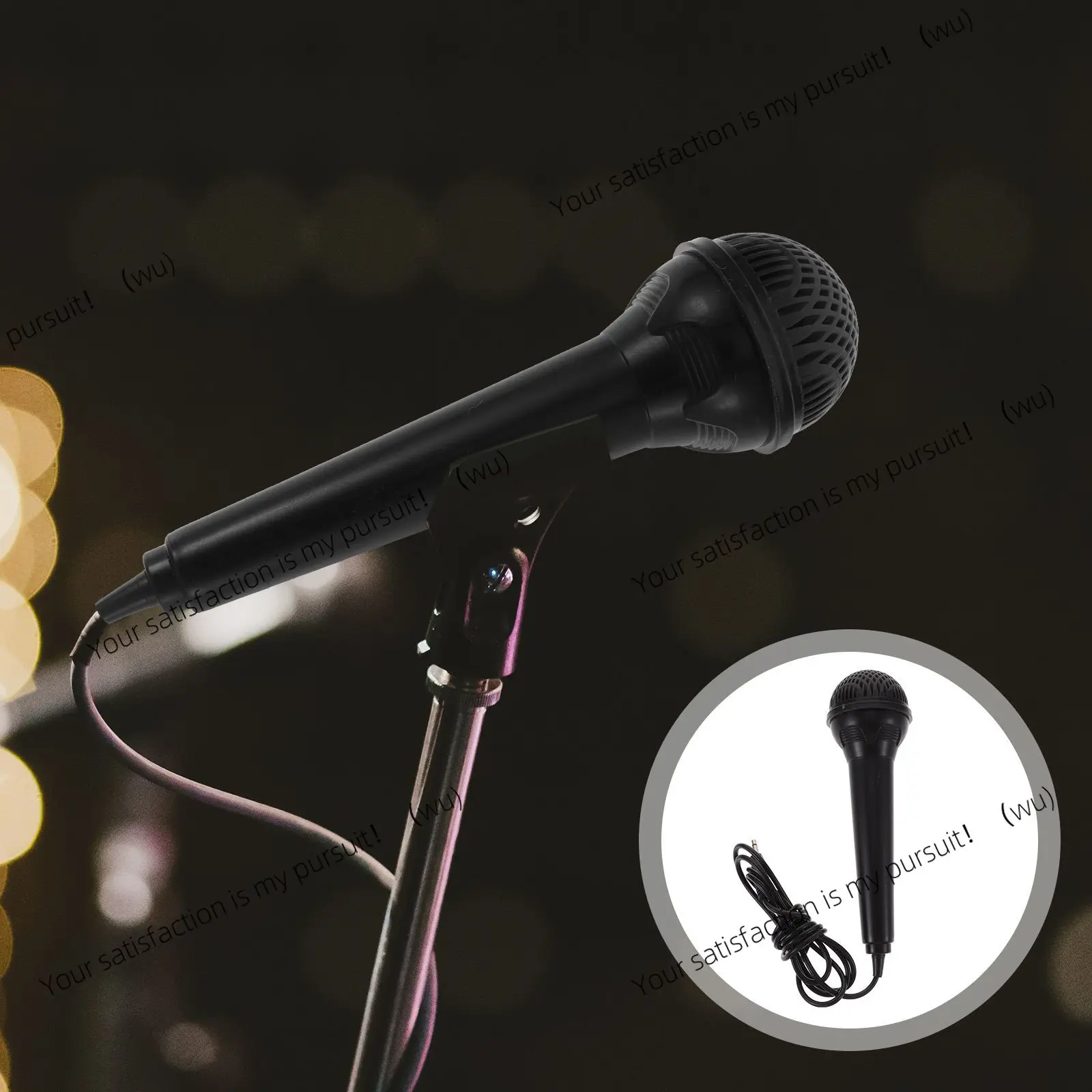 1Pcs Portable Handheld Plastic Microphone For Keyboard 3.5Mm Lightweight Small Singing Device Compatible With Home Outdoor Use