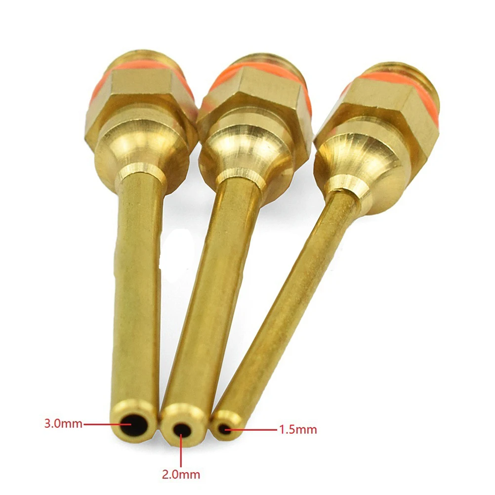 

4pcs 70Mm Copper Hot Melt Glue Nozzle Kit 3 Different Sizes With Wrench For Narrow Spaces Glue Gun Spare Parts Set