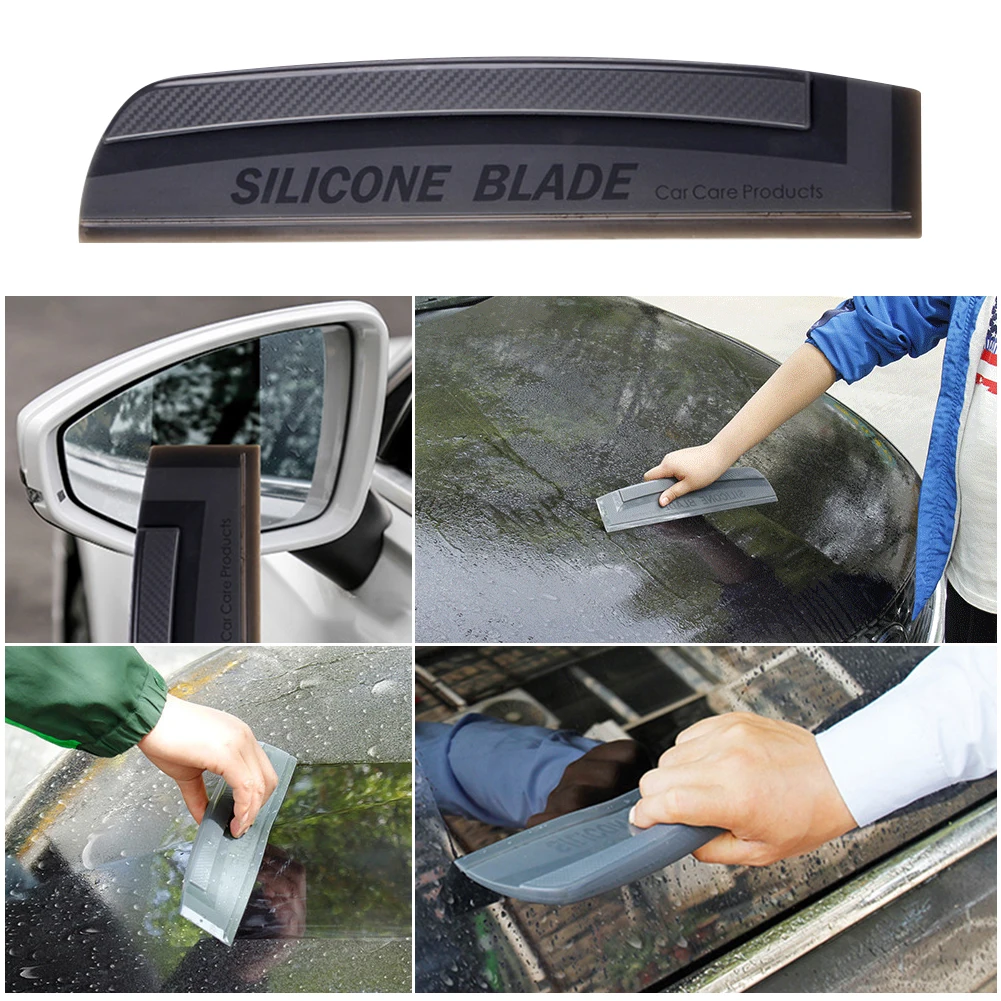 Non-Scratch Flexible Soft Silicone Handy Squeegee Car Wrap Tools Water Window Wiper Drying Blade Clean Scraping Film Scraper