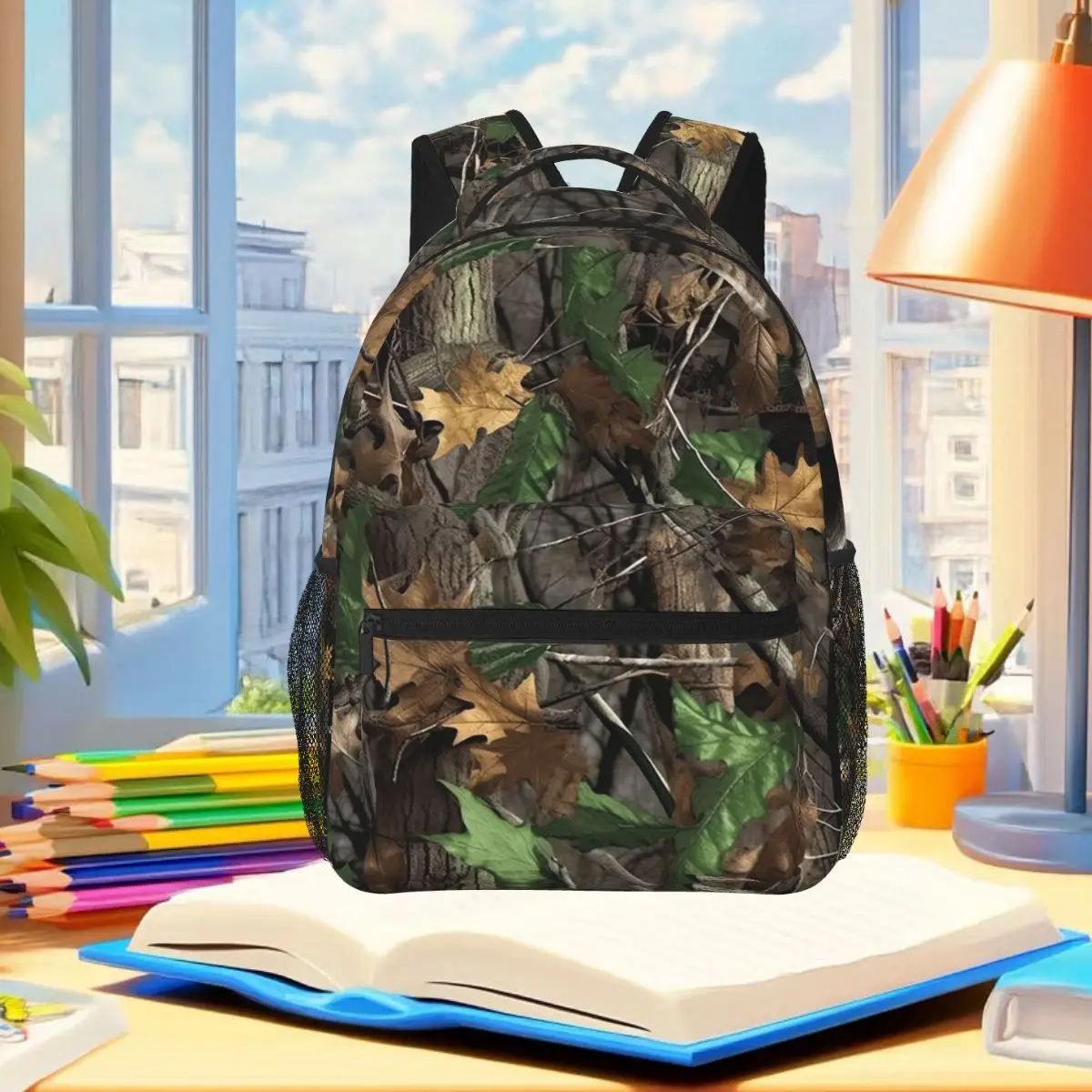 Real Tree Camouflage Backpack Student Boys Girls BookBag Children School Bag Computer Shoulder Bags for Men Women