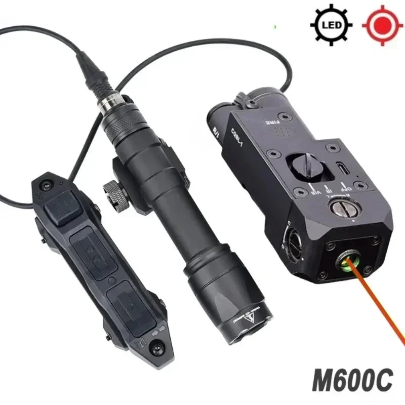 Airsoft Model SF M300A M600C LED Lamp CQBL-1 Dual Color Dot Laser Tactical Fitting For 20mm Standard Rail Bracket - view 3