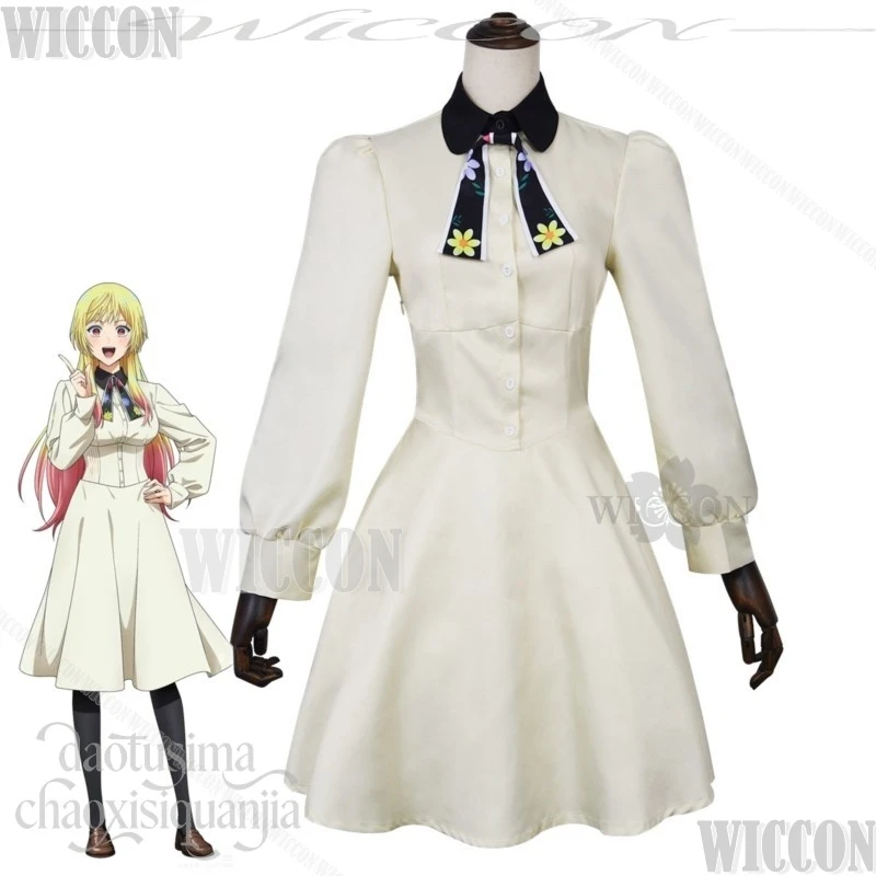 Anime MARRIAGETOXIN Cosplay MEI KINOSAKI Kawaii School Uniform White Dress Silk Scarf Bow Tie Wigs Halloween Comic Con Festival - view 2