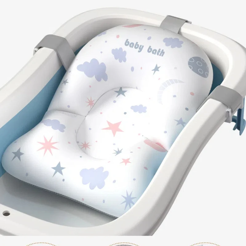 

Portable Baby Bathtub Pad Ajustable Bath Tub Shower Cushion Newborn Support Seat Mat Foldable Baby Bath Seat Floating Water Pad