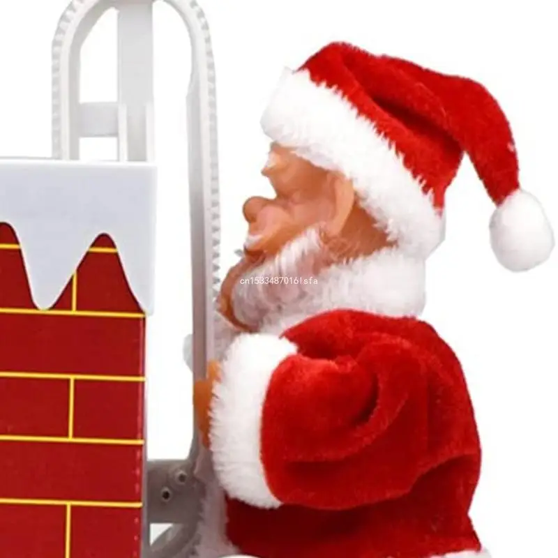 Chimney Climbing Santa Children Kids Year Gift Xmas Decorations Toy Hanging Ornament Presents ​Tree Home Decor Dropship