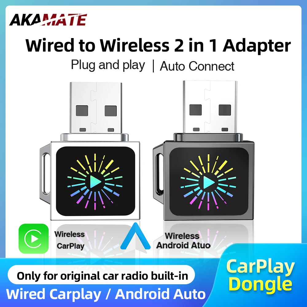 اللاسلكية CarPlay Android Auto Adapter التوصيل والتشغيل بلوتوث السلكية إلى CarPlay اللاسلكية Android Auto 2in1 Mini Ultra Dongle #1