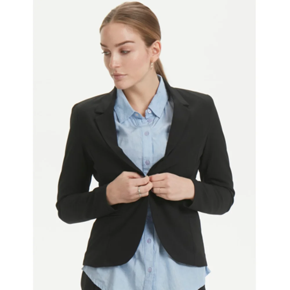 Women Jacket Kaffe Patchwork Harajuku 2022 Spring Autumn Summer Winter Street Button Clothes Fashion Casual Stylish Look Standard Black Collar Style Fit Easy Washable Ironable Fast Shipping Extra Gift Boxed