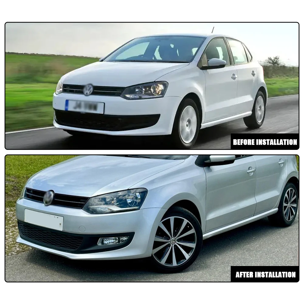 Front Bumper Fog Lamp UpgradeKit FOR Volkswagen Polo 2010 2011 2012 2013 Version Additional Foglight Set Switch + Wiring