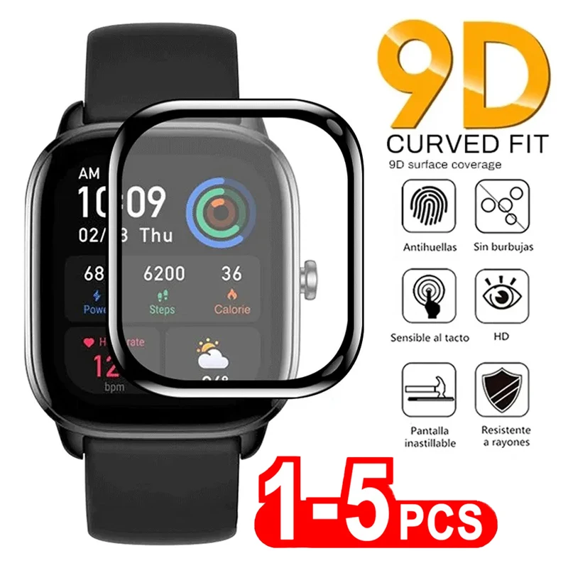 9D Tempered Soft Glass Watch Film For Xiaomi Huami Amazfit GTR 4 Bip 3 Full Screen Protector For Huami Amazfit GTS 2E 2 mini POP