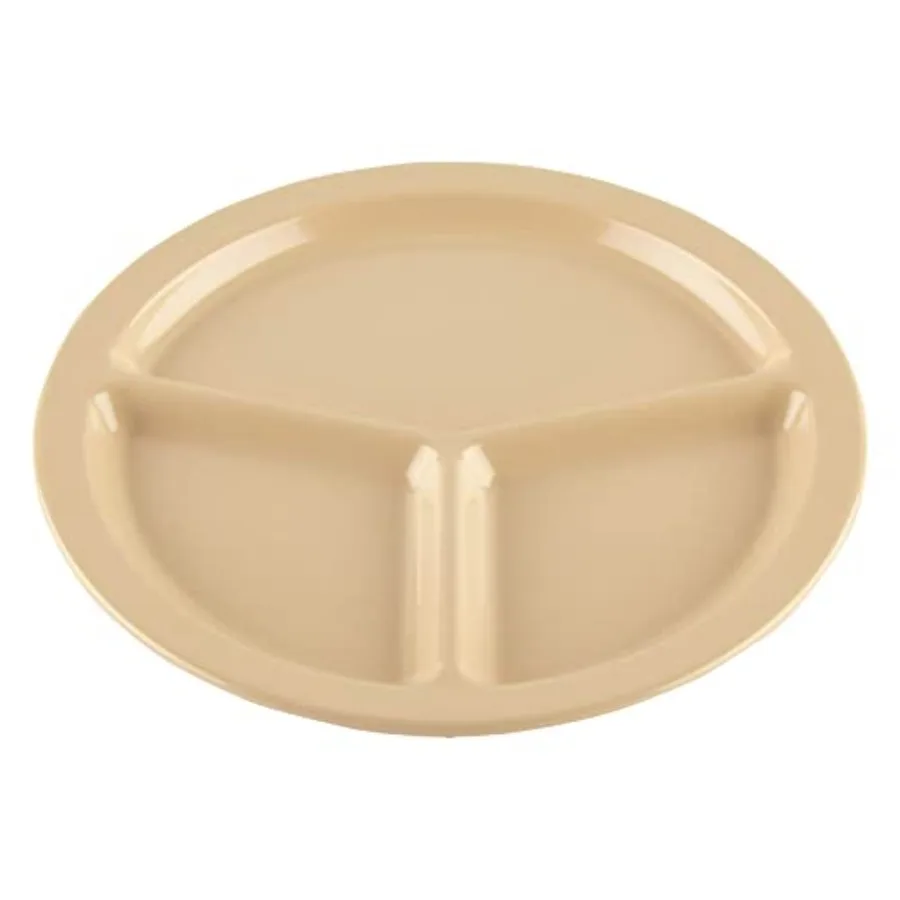 

G.E.T. CP-533-T Melamine 3-Compartment Divided Plates