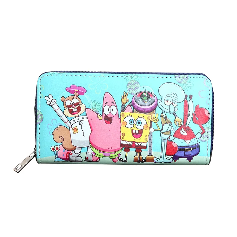 

Популярный кошелек-монетница с принтом Спанч Боб, многофункциональный, большой вместимости, с креативным дизайном персонажа мультфильма