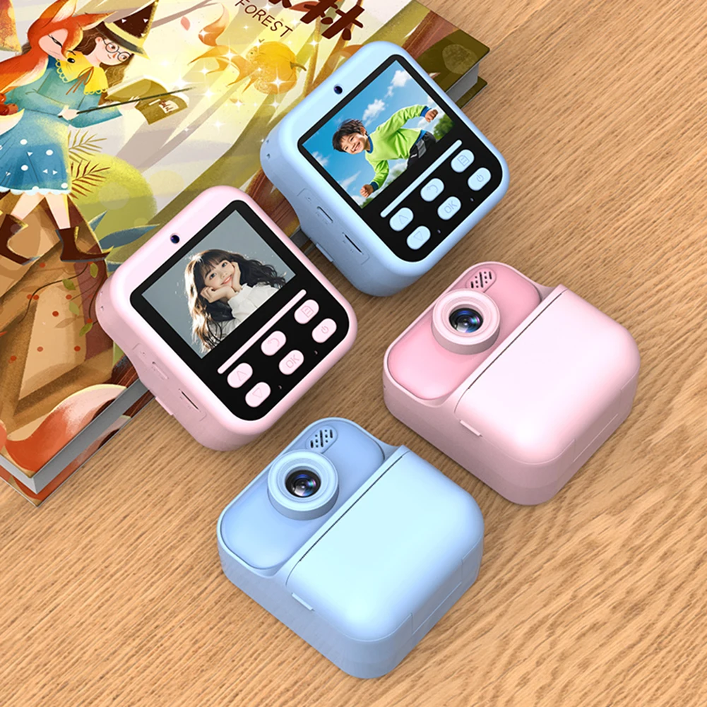 Crianças câmera instantânea 1080p hd selfie câmera digital para meninas meninos presentes de aniversário de natal brinquedo pode tirar foto câmera de impressão de vídeo