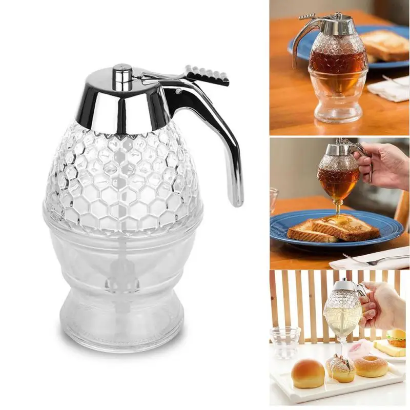 Acrylic Honey Dispenser Honey Drain Container Pot Anti-drip Beehoney Jar Bee Drip Kettle Cup Kitchen Honey Storage Accessories