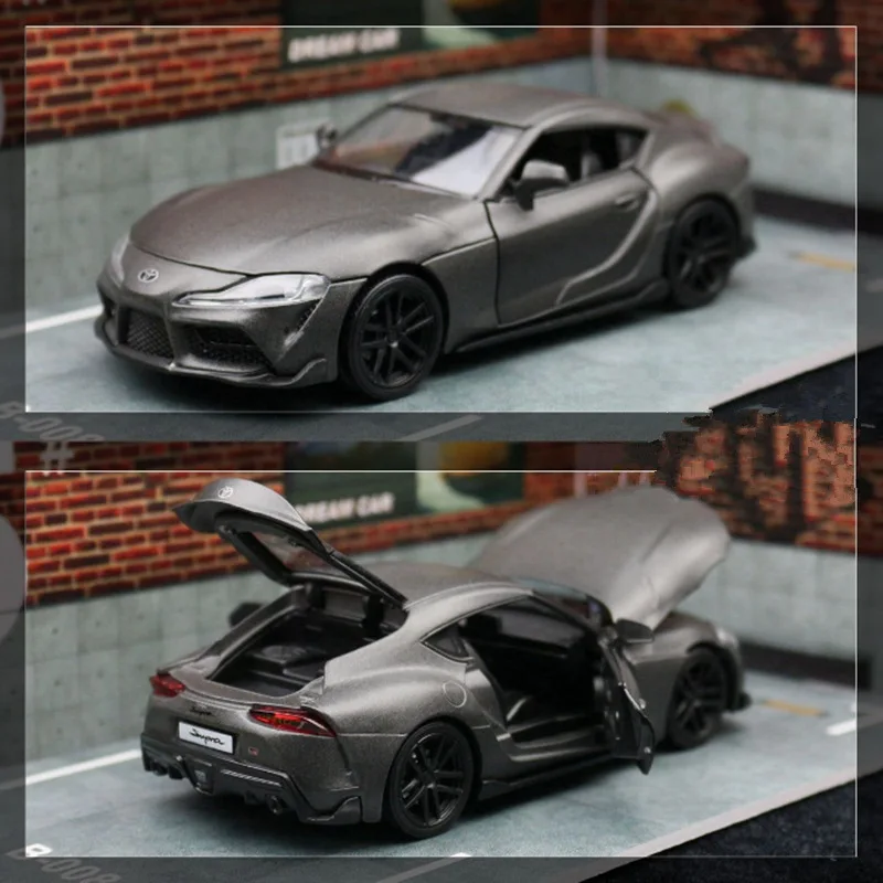 1:32 TOYOTA GR SUPRA Alloy Sports Car Model Diecasts Metal Toy Track Racing Car Vehicles Model Simulation Sound Light Kids Gifts