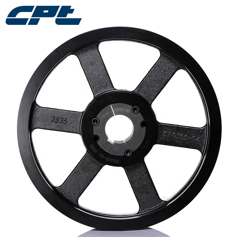 

CPT European Standard V-Belt Pulley SPC355-04-3535, 4 Grooves, 364.6mm OD with 3535 Bushing for SPC Belt