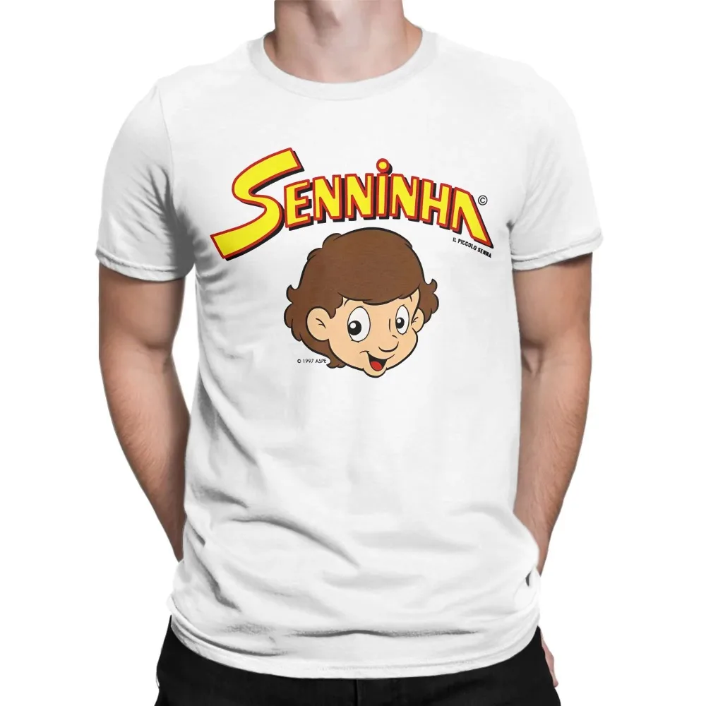 

2025 Senninha 1997 Ayrton Senna Men's T Shirt Leisure Tee Shirt Short Sleeve Round Neck T-Shirt Pure Cotton Party Summer Tops
