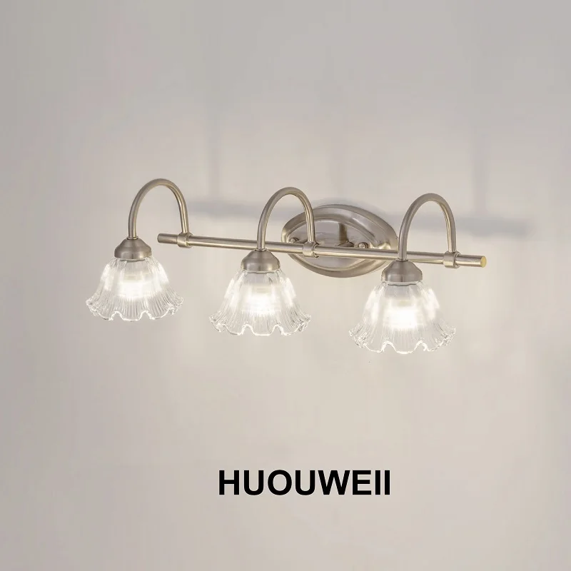 LED American Mirror Headlight Modern Bathroom Bathroom Mirror Cabinet Light Bathroom Dressing Table Makeup Mirror Lamp