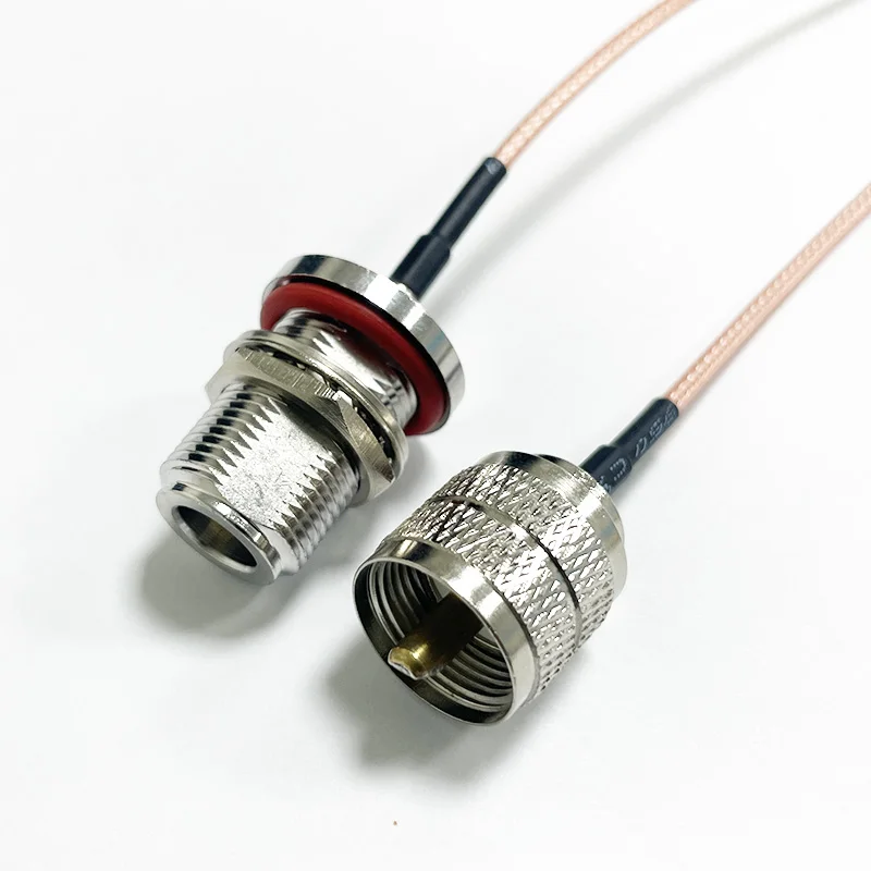 UHF (PL259) Male to N-Type Female Bulkhead Antenna Cable RG316 Coax Cable for Antenna Analyzer Ham Radio Transceiver