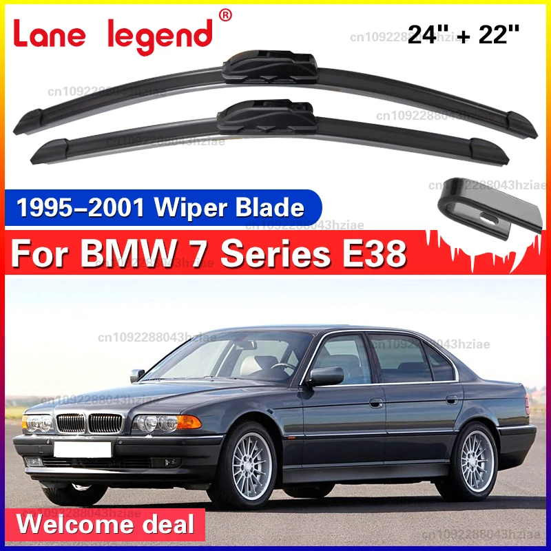 Car Front Wiper Blades For BMW 7 Series E38 1995 - 2001 Windshield Windscreen Front Window Brushes Cutter Car Accessories 2000