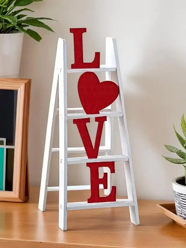 Valentine Ladder Tabletop Acrylic Love Ladder Valentine's Day Decor Ladder Valentine's Day Sign Valentine Ladder Tabletop Decor